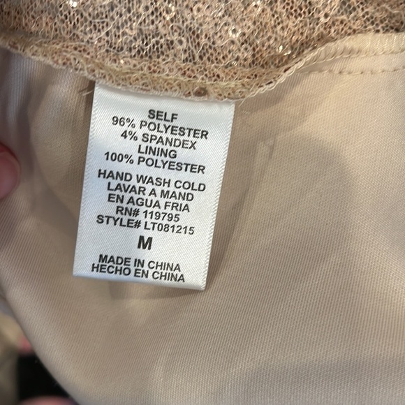 Artee Couture Nordstrom Sequin Sparkle Peplum Top Size Medium - Picture 6 of 8